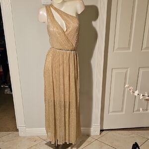 Alexa B Gold Metallic Gown